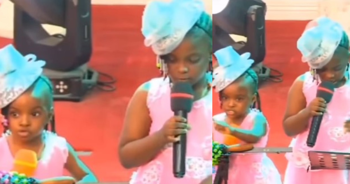 “She speaks Yoruba better than me” – Little girl amaze netizens for interpreting in Yoruba during a church sermon