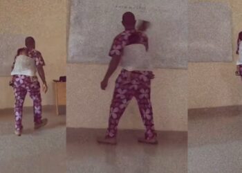 “Man of the Year” – Reaction as kindhearted lecturer assists student in carrying her crying child