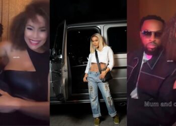 “If you like follow him everywhere, He go still cheat” – Reaction as Maria Chike makes her baby daddy, Kelvin to make a video with her (VIDEO)