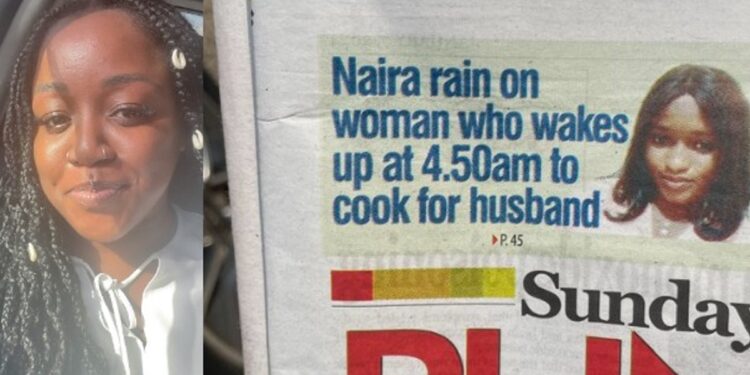 “This is an irresponsible front page headline” – Activist, Moe Odele confronts newspaper house over celebrated woman’s story cooking for her husband at 4:50am