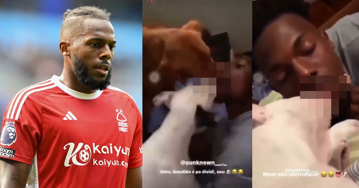 Nuno Tavares tongue-kissing