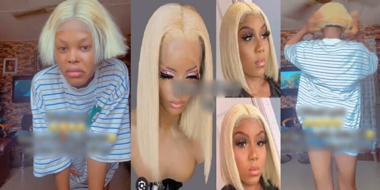 “Same Joe, minor differences” – Lady receives humorous reactions from internet users after showing off what she ordered from a hair vendor and what she got (VIDEO)