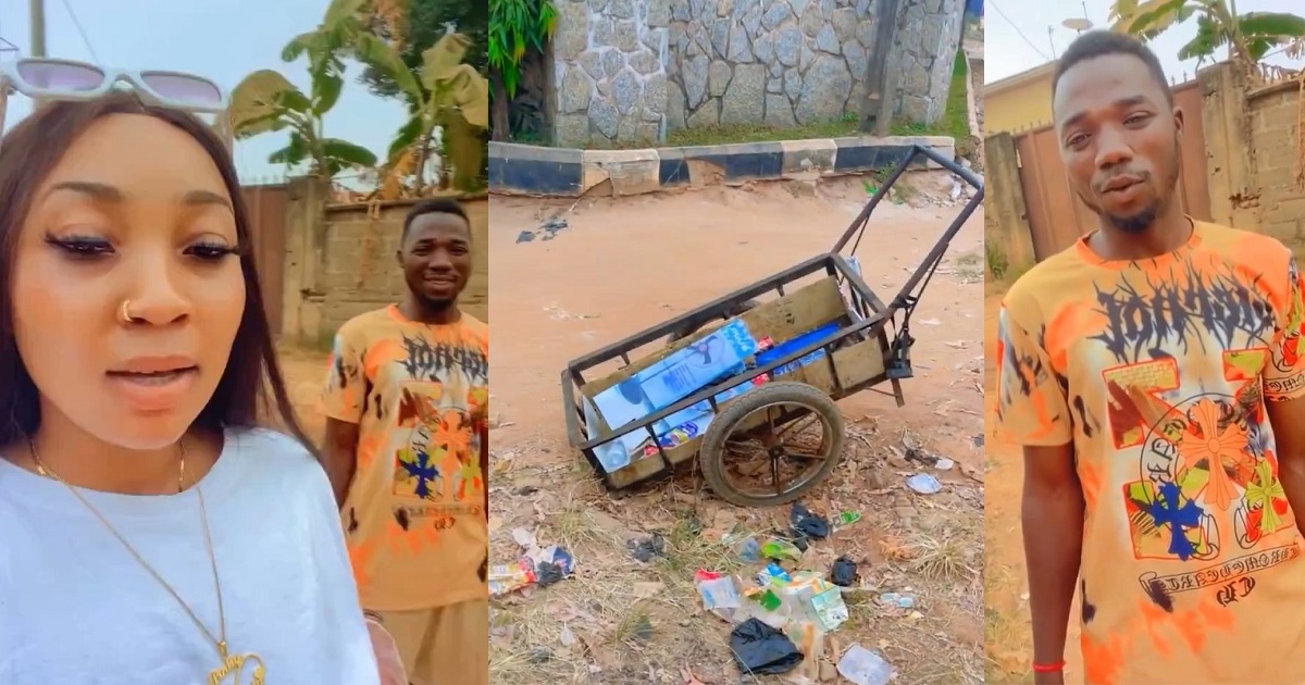 “He’s a Prince in disguise who is in search of true love” – Reaction as a scavenger professes love to a lady (VIDEO)
