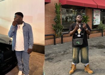“I just dey waste my driver license since” – Reaction as Burna Boy’s driver is seen rocking expensive outfits