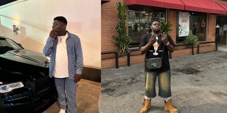 “I just dey waste my driver license since” – Reaction as Burna Boy’s driver is seen rocking expensive outfits