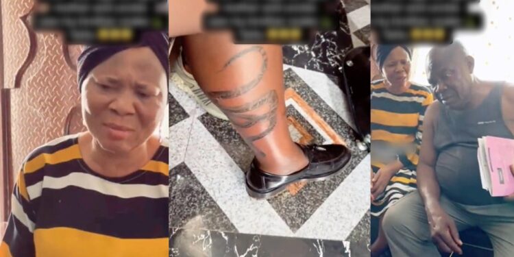 “They have initiated this boy, he needs deliverance” – Lady shares her parent’s reaction to the snake tattoo on her brother’s leg (VIDEO)