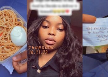 “Stingy man, wetin I do you” – Lady mocks her ‘talking stage’ who cooked and delivered food to her after she asked him to give her money to buy food (VIDEO)