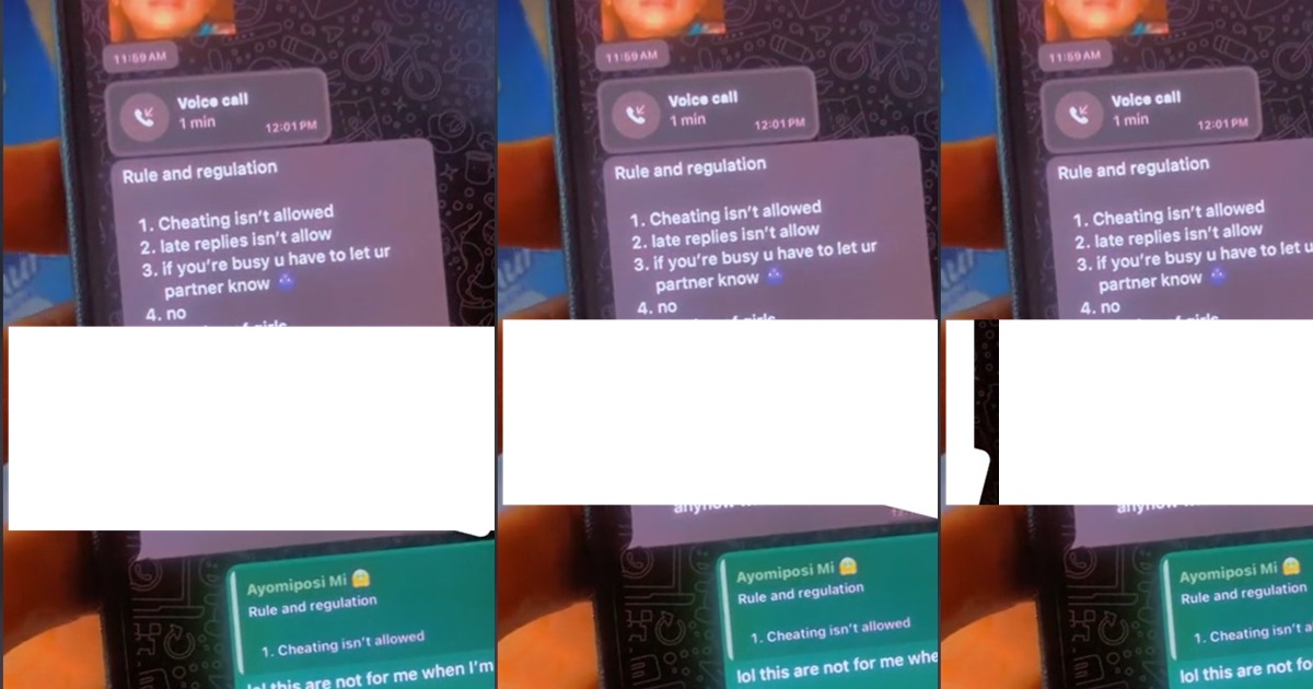 “Ch£ating isn’t allowed, no posting of other girls” – Lady sets rules and regulations for a relationship (VIDEO)