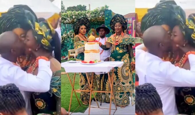 Man captured passionately kissing