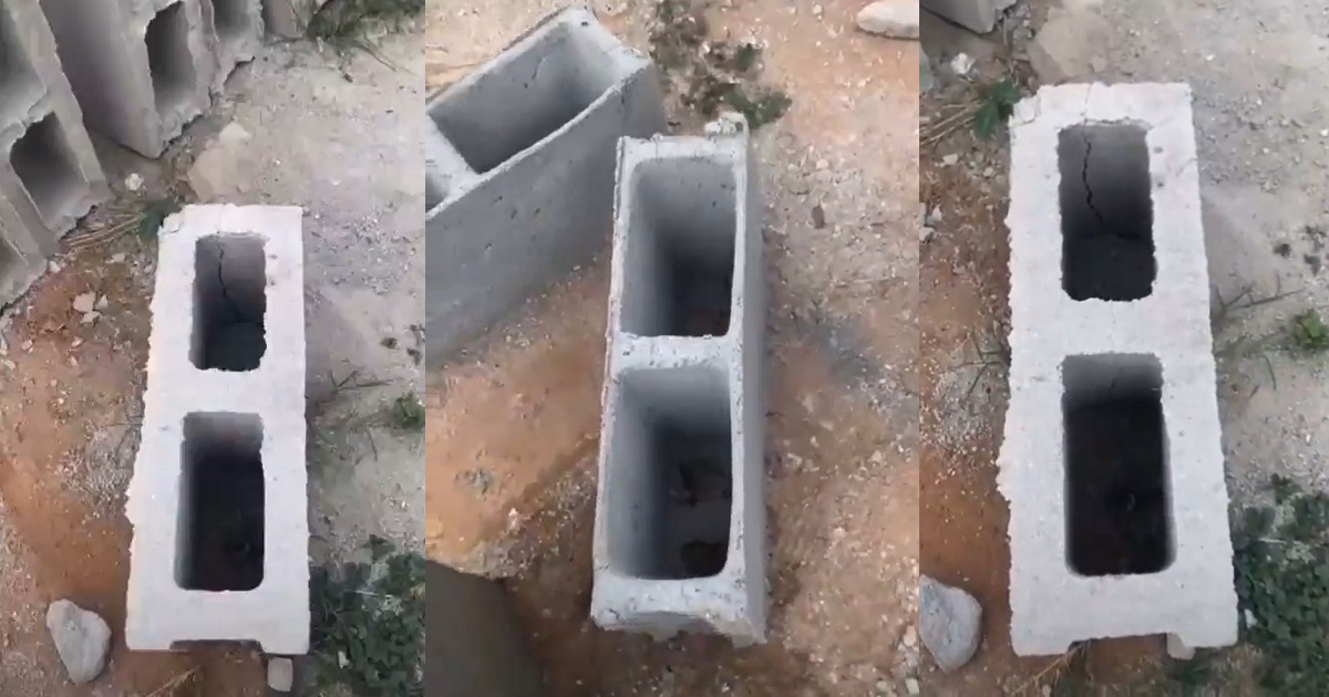 “Block don do gastric sleeve surgery lean” – Reactions as man shows off the kind of blocks that are molded in these times (VIDEO)
