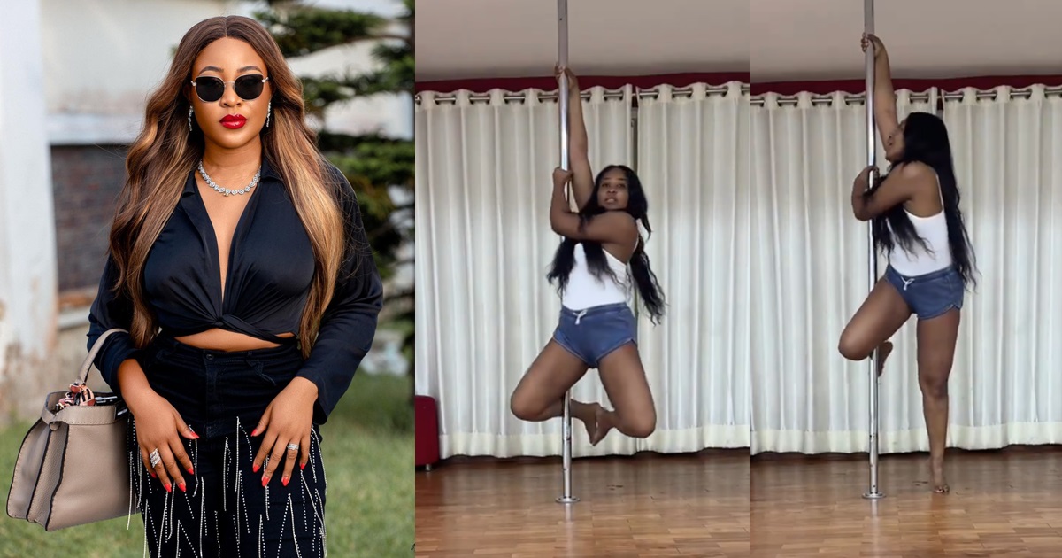 BBNaija's Erica pole-dancing