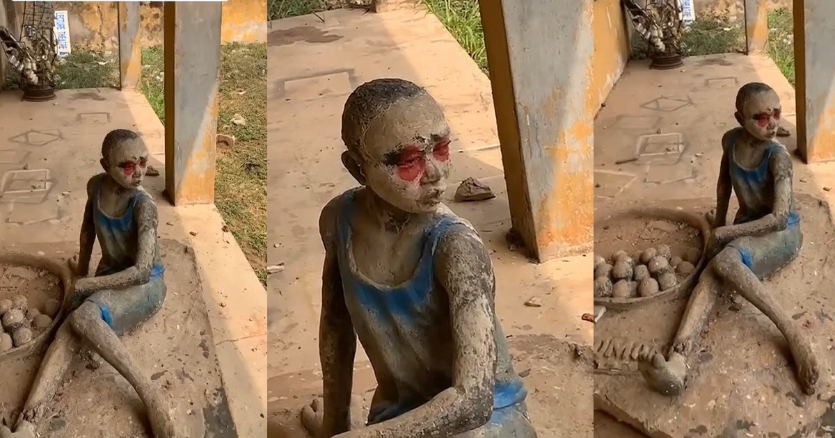 “I was waiting for it to turn its head” – Reaction as student showcases a scary artwork in his school (VIDEO)