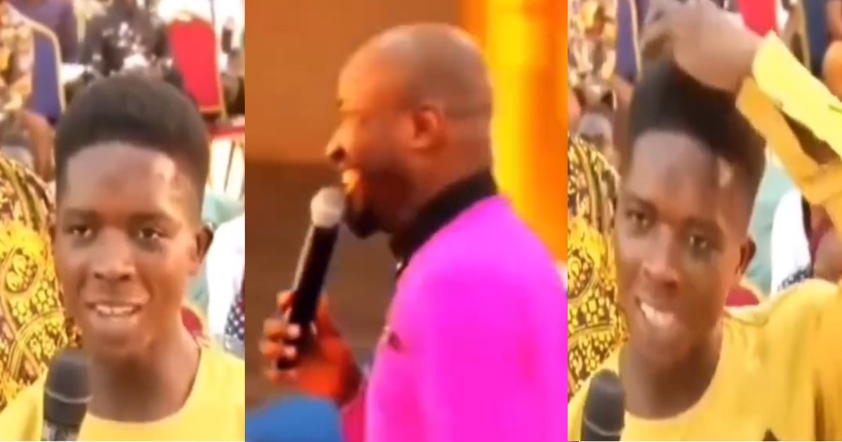 “Two of you are m@d” – Pastor reacts in a hilarious video as Loverboy narrates his relationship ordeal during church service (VIDEO)