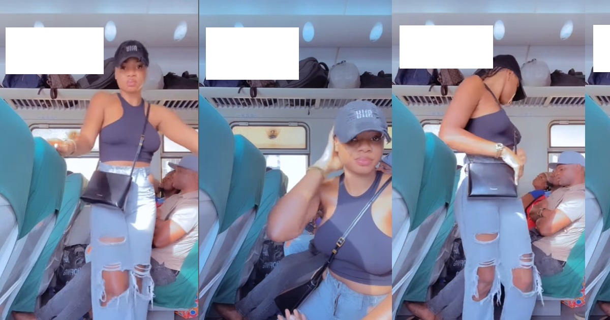 “Some people are just too pained” – Nigerian lady calls out fellow passenger for staring at her awkwardly (WATCH)