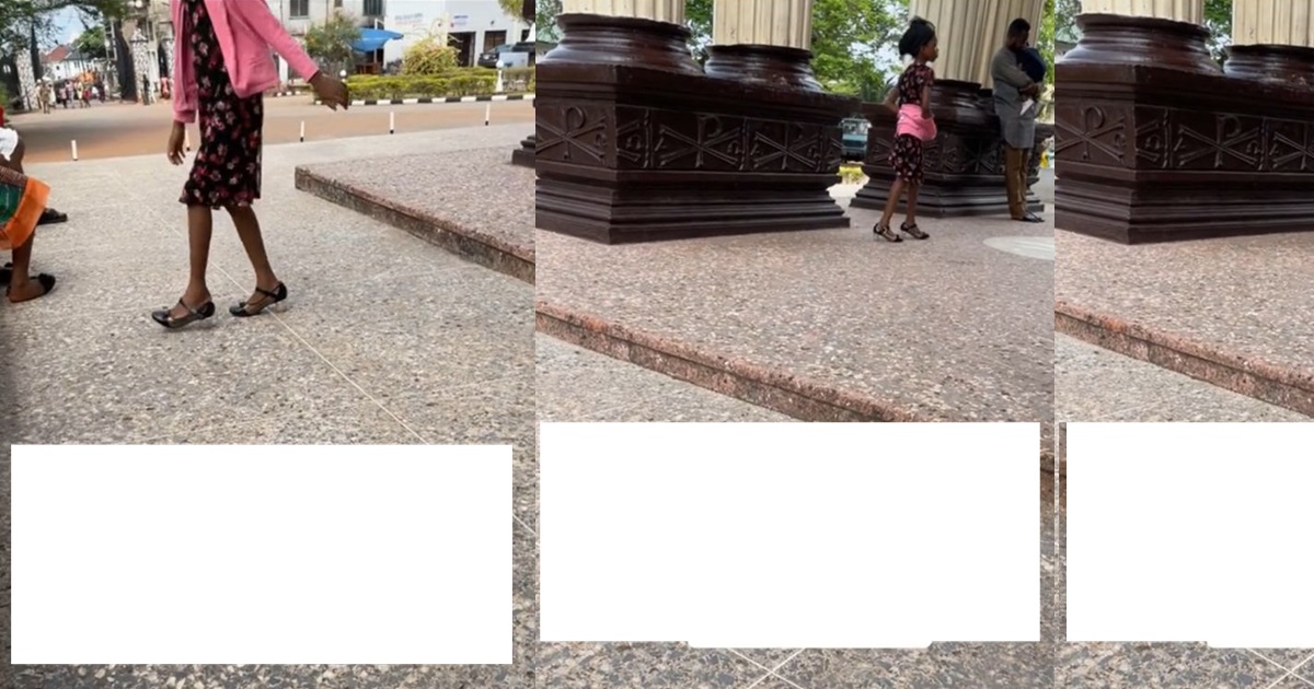 “Cinderella’s glass shoes” – Little girl reportedly chased out of church because of her “noisy shoes” (WATCH)