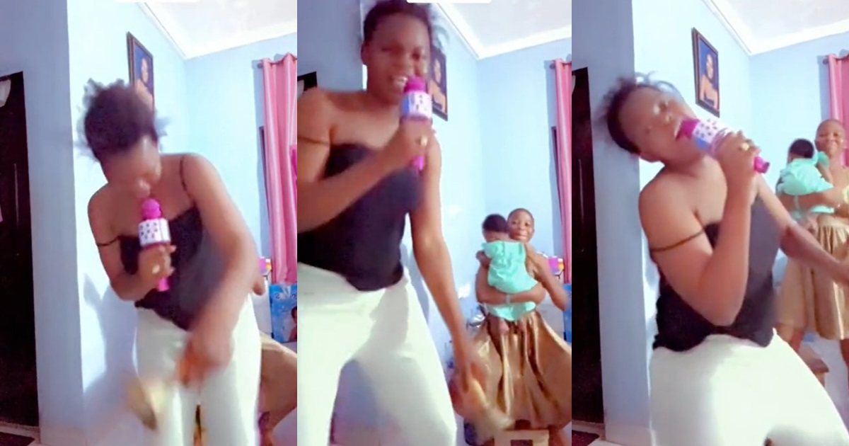 ” Nah wetin fit these children”- Mother organizes mini concert for her daughter, who wouldn’t allow her sleep at night (VIDEO)
