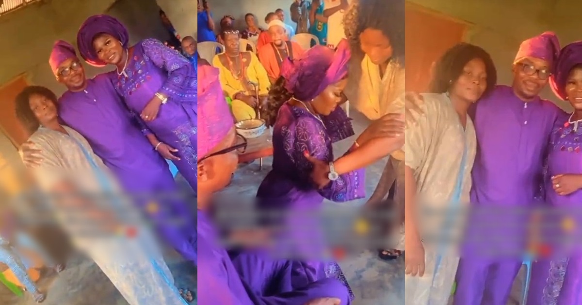Adorable moment a woman welcome her husband’s new wife into their home (WATCH)