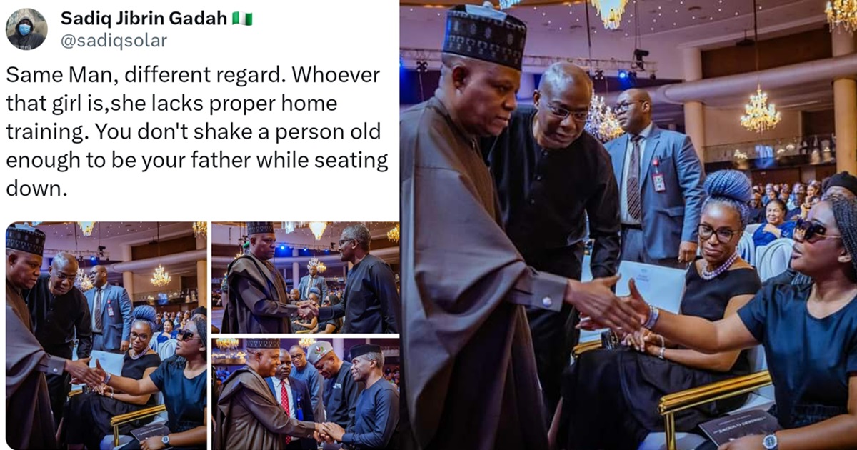 Moral police berates Herbert Wigwe’s daughter for not standing to greet VP Shettima at her parents’ funeral event thumbnail