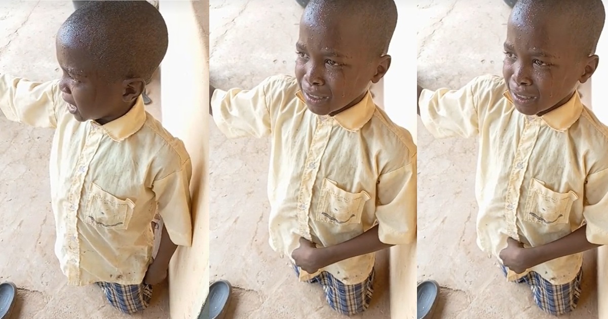 “English is not his language” – Video of a little boy finding it difficult to express himself in English language (WATCH)