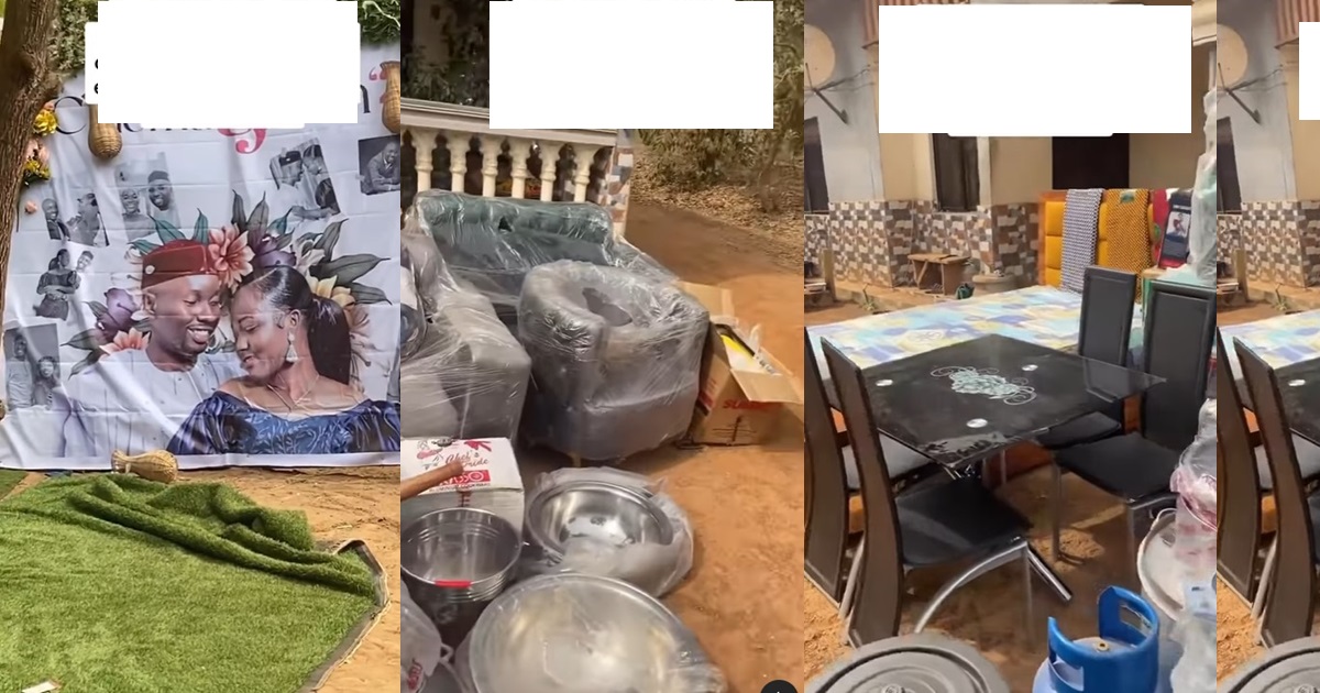 Nigerian man shows off the gifts a bride’s family gifted her on her traditional wedding day (WATCH)