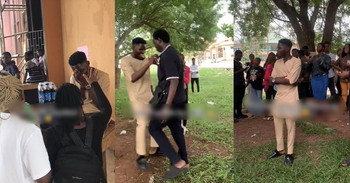 “Na course rep wey good we go celebrate”- Adorable moment UNIBEN students surprise their course rep on his birthday (VIDEO)