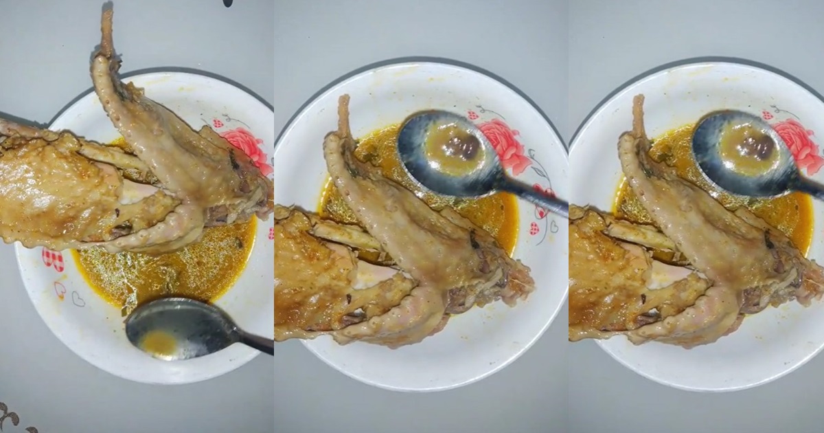 “Locust beans inside pepper soup”- Lady shares review of pepper soup she bought in Ibadan (VIDEO)