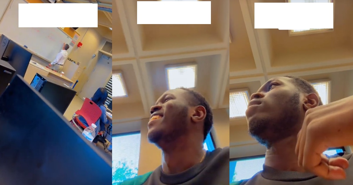 Establish Challenge: African man abroad gives comic reply after being asked by Caucasian teacher to make a sentence with “establish”(Watch)