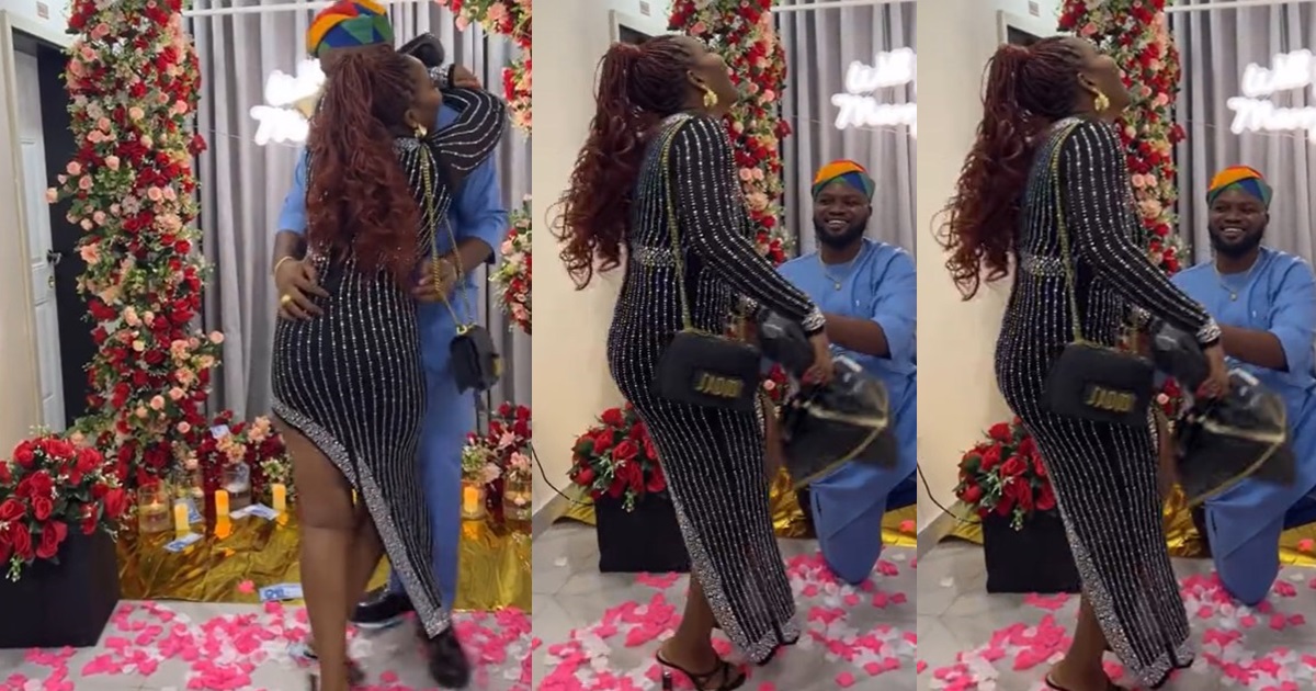 Bride-to-be insists her man kneels down to propose before accepting the
