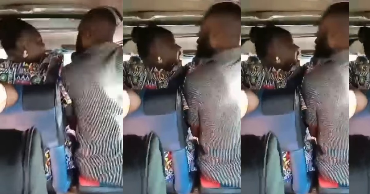 “Commercial kiss” – Viral Video of passengers “exchanging pleasantries” in a commercial bus (WATCH)