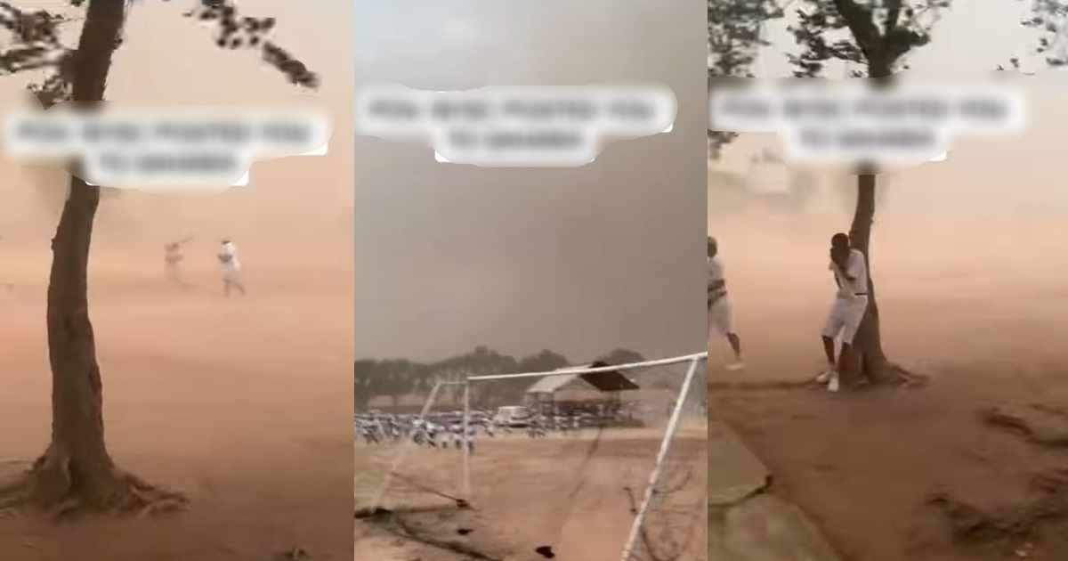 NYSC corp members scamper for safety as sand storm hitS Kaduna orientation camp (WATCH)