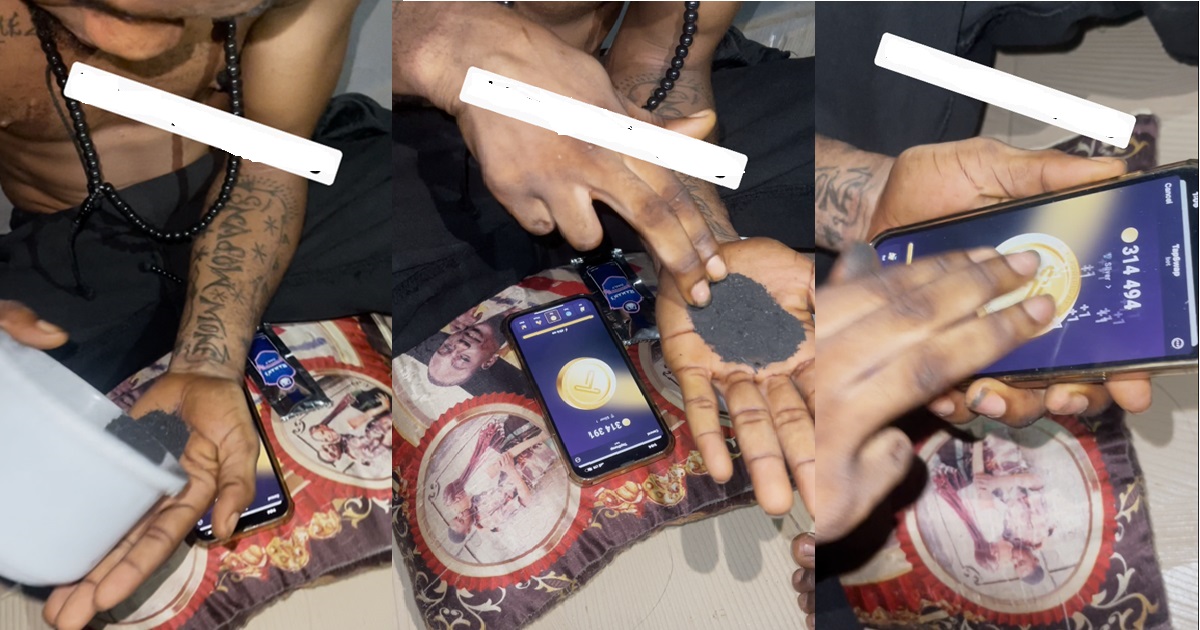 “Everybody go go rest by 30th ” – Buzz stirs as a man uses jújú to boost TapSwap coins (VIDEO)