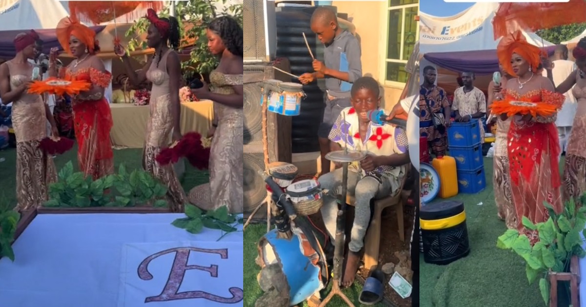 “Those boys saved the day big time” – Moment bride switches to local entertainment after electricity cuts off sound system (VIDEO)