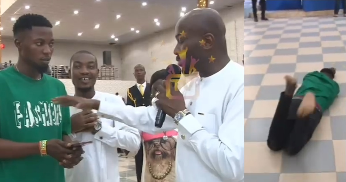Heartwarming moment Apostle Johnson Suleman turns strugg!ing boy to a millionaire as he blessed him with 25 million naira