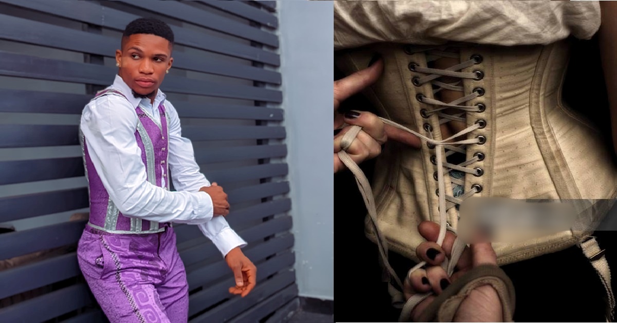 “Men can wear corset too, it is originally meant for us” – Male baddie declares as he shares stylish pictures