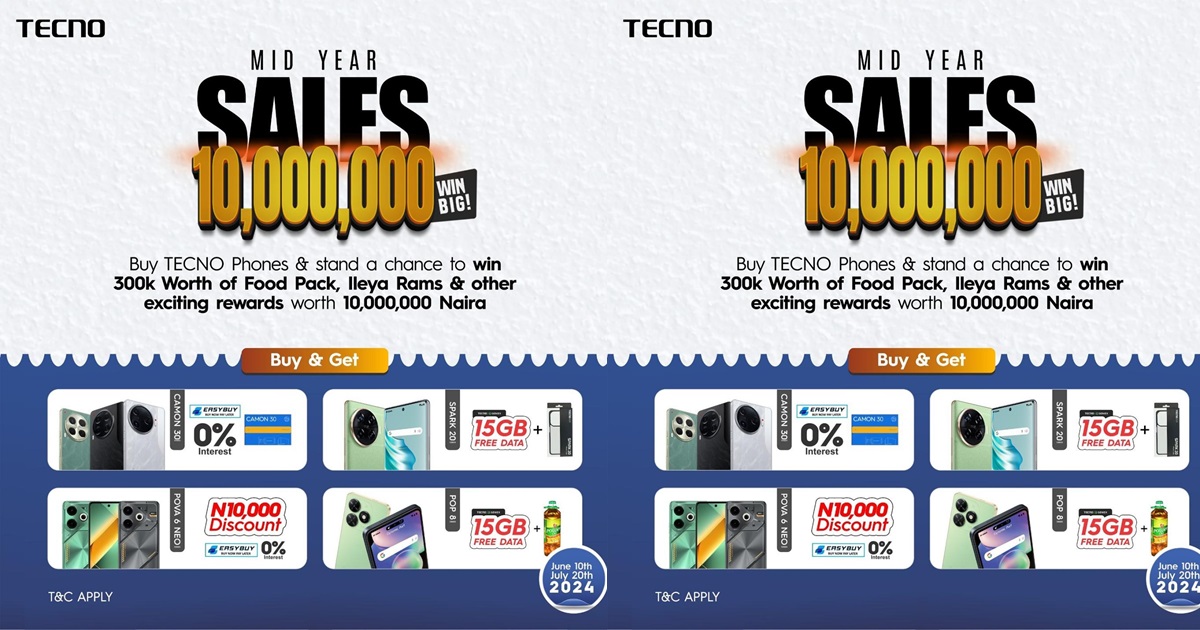 Get Exclusive Rewards with TECNO’s Mid-Year Sales
