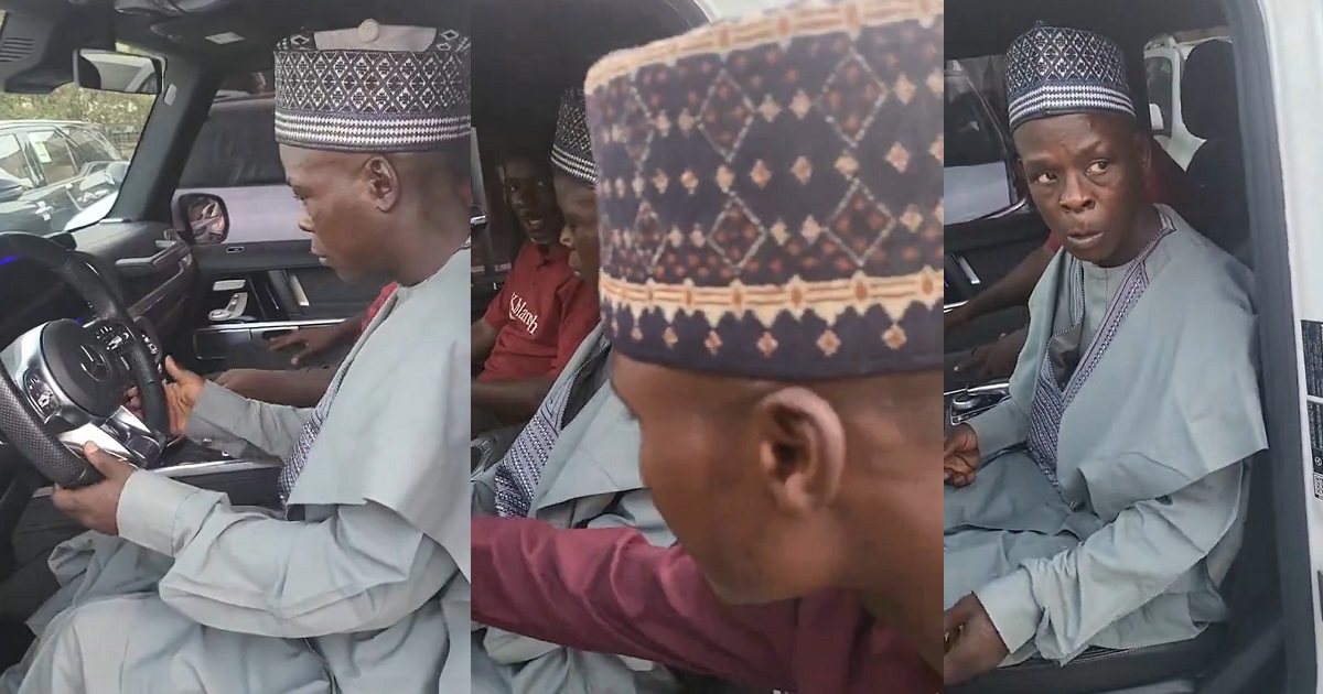 Hilarious moment a new G-Wagon owner sm@cked his son’s hand to prevent him from touching his brand new car (VIDEO)