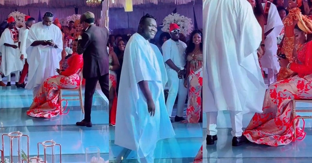 “Asoebi girl go whine asoebi boy” – Moment Groomsman Pays Whooping N300k For A Bridesmaid’s Dress At A Wedding (VIDEO)