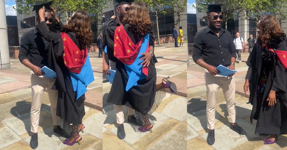 “Man paid £14,500 for my fees without asking for a dime from me” – Nigerian lady salutes her husband for funding her Masters Degree in UK (VIDEO)