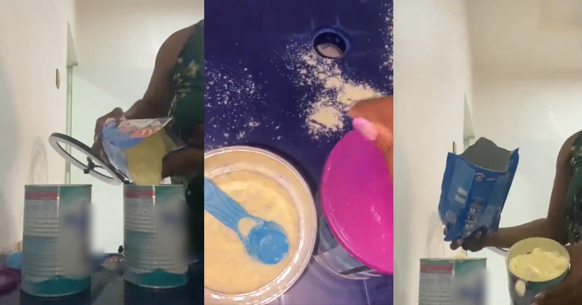 “Does it do the same job?” – Nursing mother reveals how she improvises after receiving money for her baby formula (WATCH)