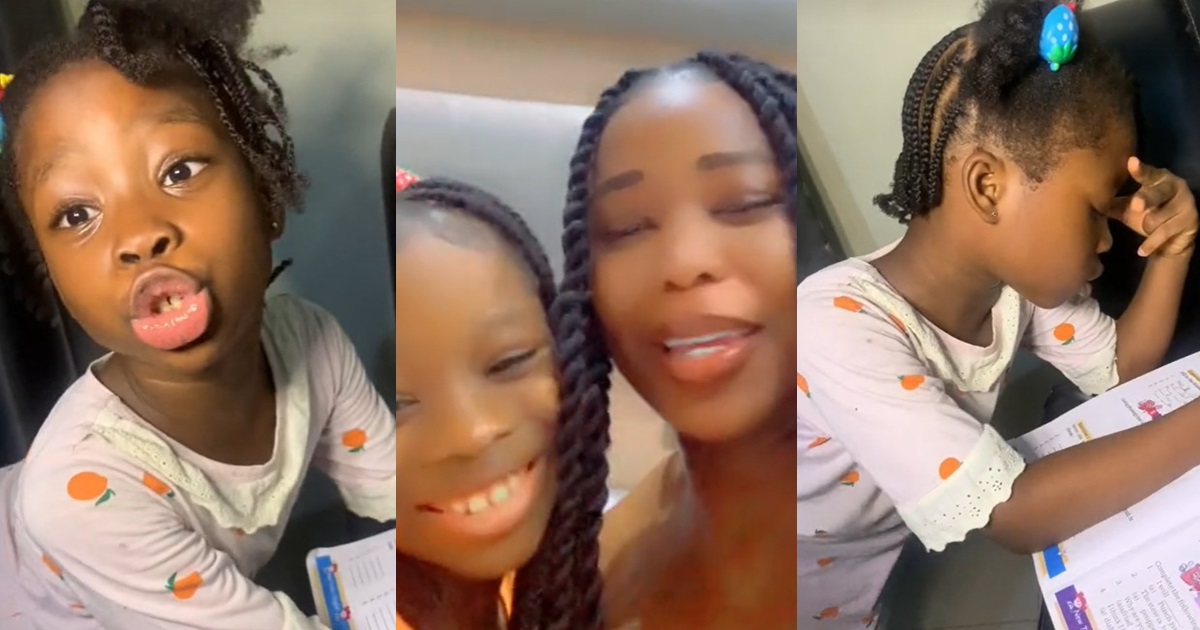 “Which one do you know?” – Little girl confronts her aunty for not having answers to her school assignment (VIDEO)