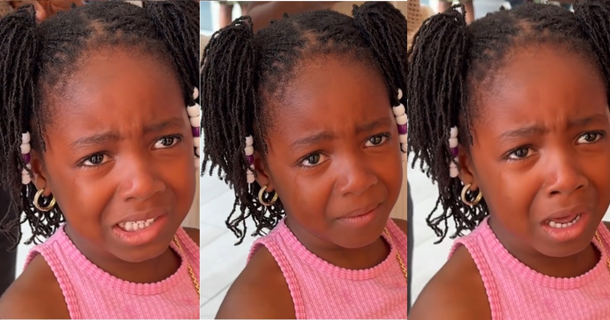 “I don’t want to go to Canada” – Little girl cr!es after visiting Nigeria for the first time (WATCH)