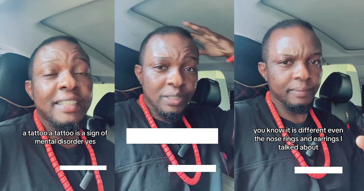 “Tatt00 is a sign of mental d!sorder, drawing eyebrow shows you are from a poor home” – Man Diagnoses (VIDEO)