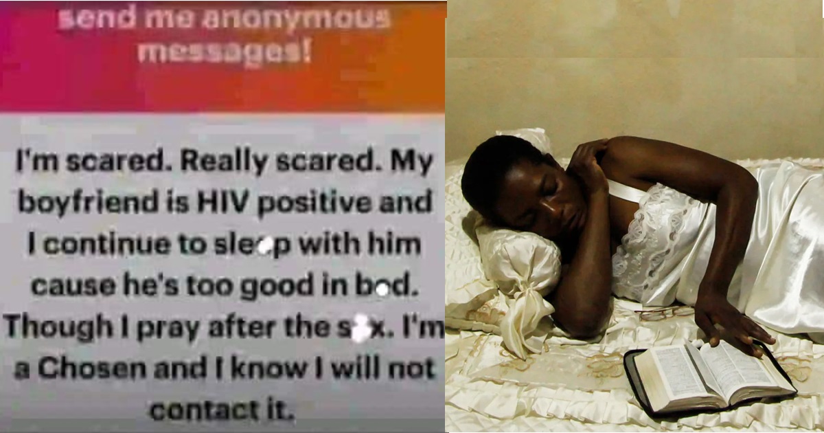 “My boyfriend is H!V positive but I pray after səx so I cannot contact it” – Anonymous girlfriend shares pl!ght