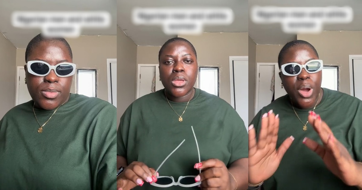 “Eat your burger in peace” – Lady issues warn!ng to Nigerian men married to white women who ask her to prepare traditional Nigerian dishes (VIDEO)
