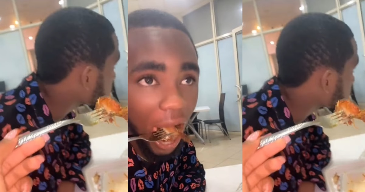 Mixed Reactions As Lady Feeds Her Boyfriend’s Friend To Make Him Jealous (VIDEO)