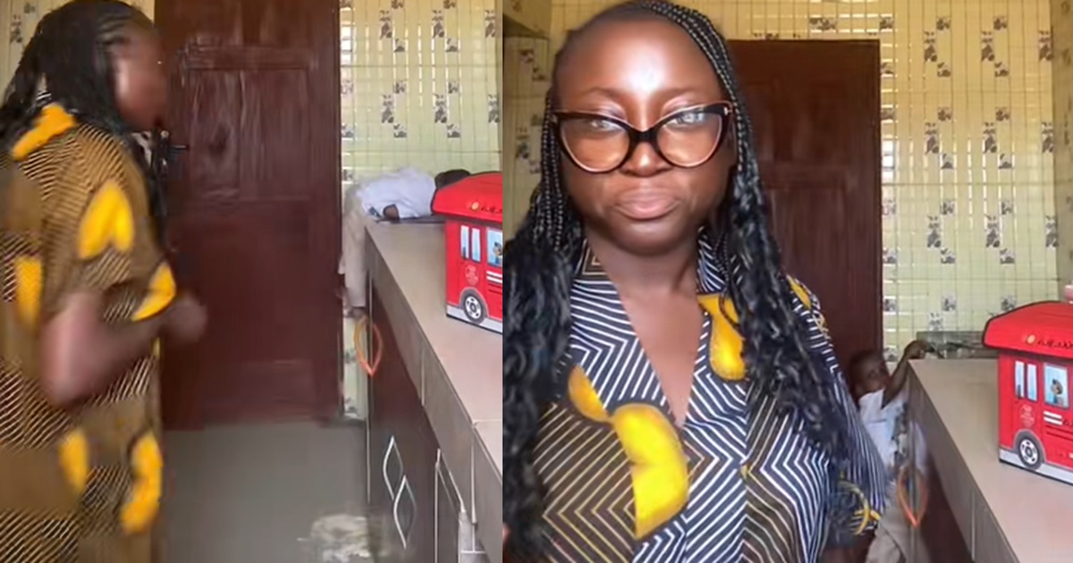 “Your toddler go whine you but pani!c ooo” – Nigerian mum fǝars as her toddler mount chest freezer (VIDEO)