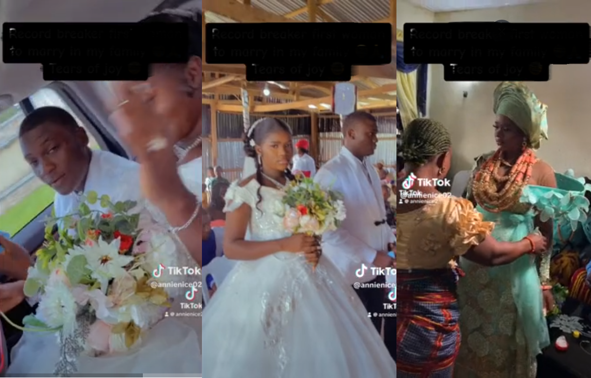 Against All Odds, A Nigerian Lady Becomes The One In Her Family To Get Married (VIDEO)