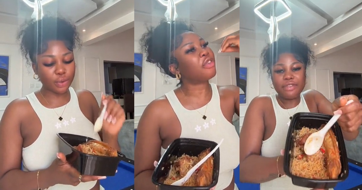 “I’ve been eating for three days now and every food I put in my mouth is so spicy” – Self-proclaimed ‘Americana’ lady laments over the excess spice in Nigerian food (VIDEO)