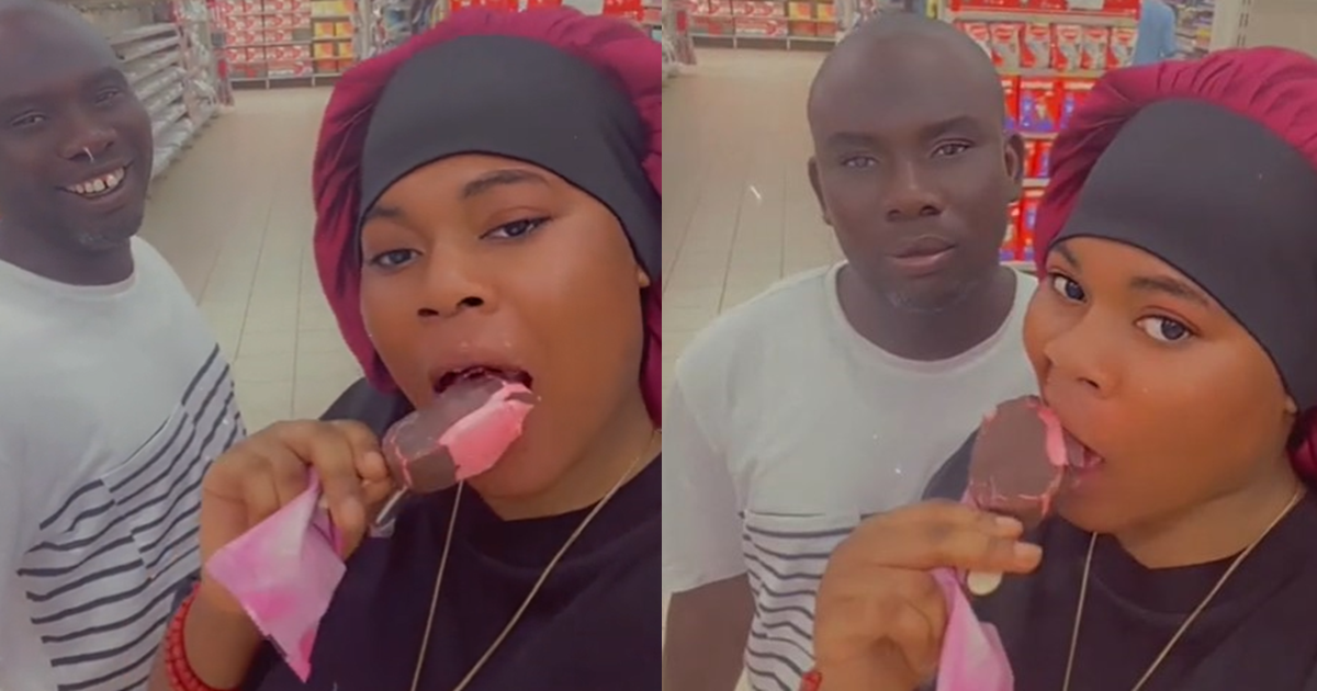 “Na pampers he come buy o” – Drama ensues between a lady and a male admirer requesting for her phone number in a mall (VIDEO)