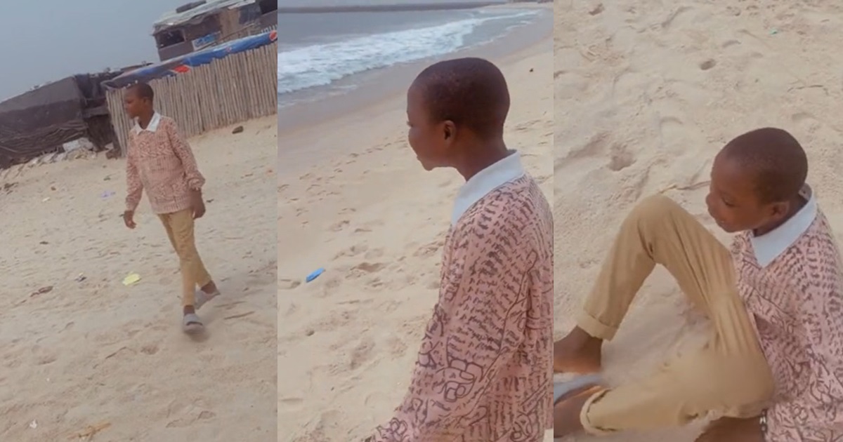 Lady shares her brother’s overwhelming reaction after visiting the beach for the first time (VIDEO)